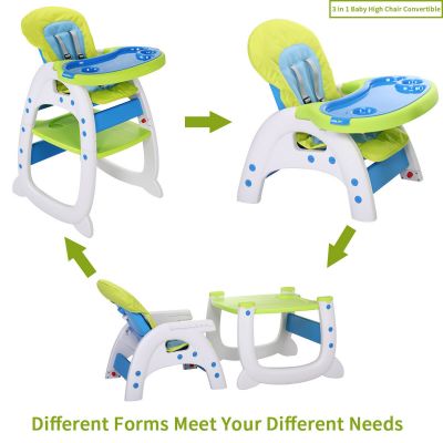 3 In 1 Baby Booster High Chair W/Seat, Table