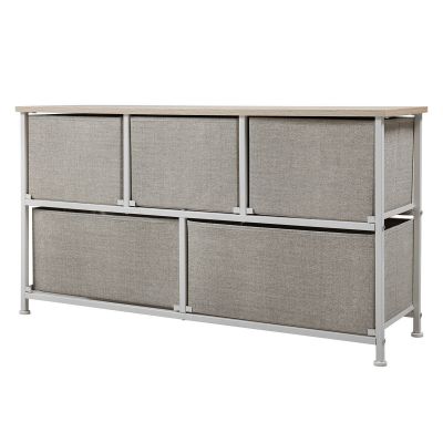 Fabric Bedroom Storage Chest W/Drawers Dresser