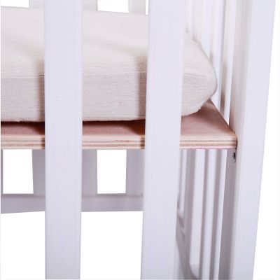 Lockable Rolling Wood 4 in 1 Baby Crib W/Rail