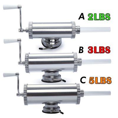2, 3, 5 lbs Stainless Steel Sausage Stuffer & Meat Grinder