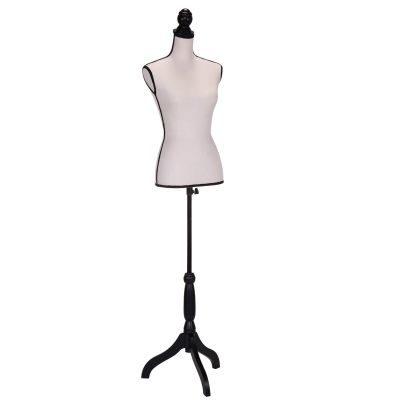 Beige Adjustable Sewing Female Dressmaker Form 