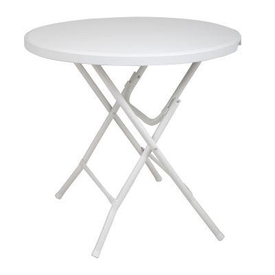 Small Round Folding Table in Pure White