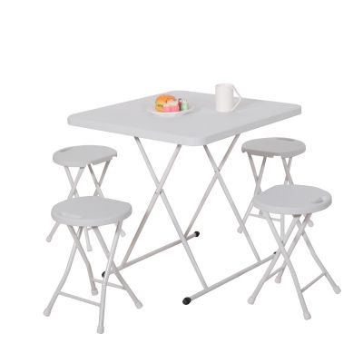Square Folding Dining Table W/3 Heights
