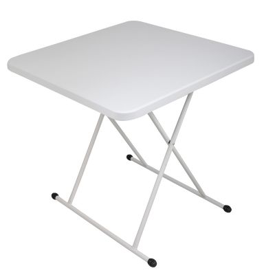 Square Folding Dining Table W/3 Heights