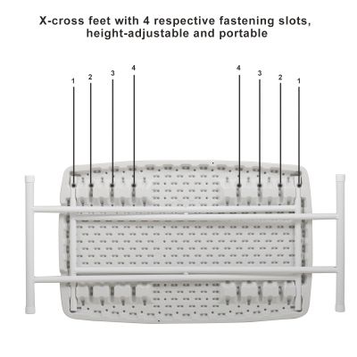 28” White Rectangle Scissor Lift Table W/ 4 Heights