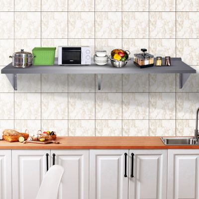 Open Wall Mountable Floating Kitchen Shelf