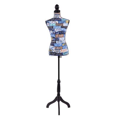 Adjustable Female Canvas Mannequin Torso Dress Display