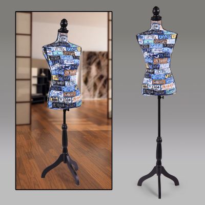 Adjustable Female Canvas Mannequin Torso Dress Display