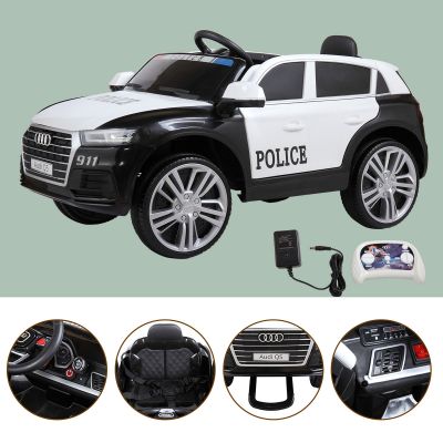 Audi Q5 Licensed Electric 12V Kids Ride-On Police Car 