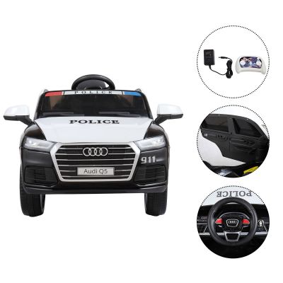Audi Q5 Licensed Electric 12V Kids Ride-On Police Car 