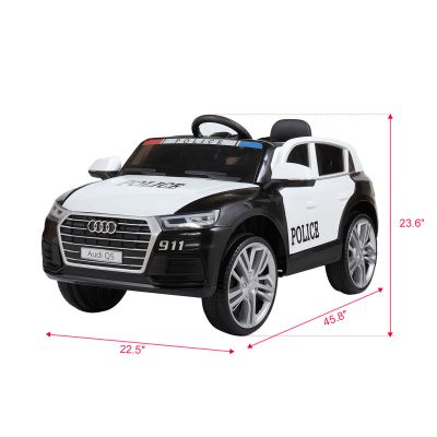 Audi Q5 Licensed Electric 12V Kids Ride-On Police Car 