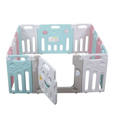 Foldable 14 pcs Octagon Gated Playpen for Baby