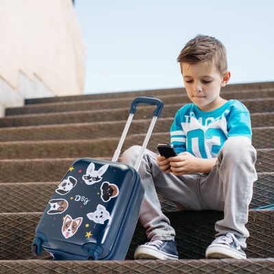 2 Pcs Kid Carry on Suitcase with Spinner Wheels for Girl &Boy, Dog