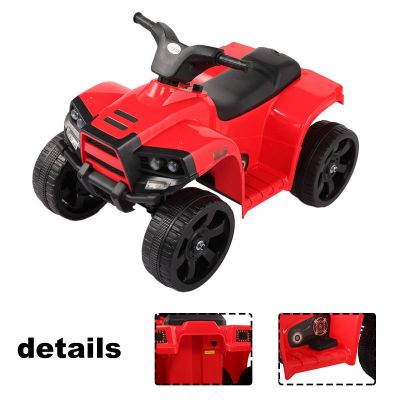 6V Mini Kids Ride on Battery Powered ATV Quad Car  -Red