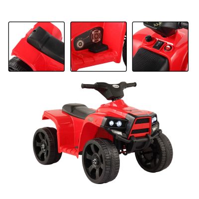 6V Mini Kids Ride on Battery Powered ATV Quad Car  -Red