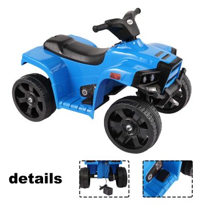 6V Mini Kids Ride on Battery Powered ATV Quad Car  -Blue