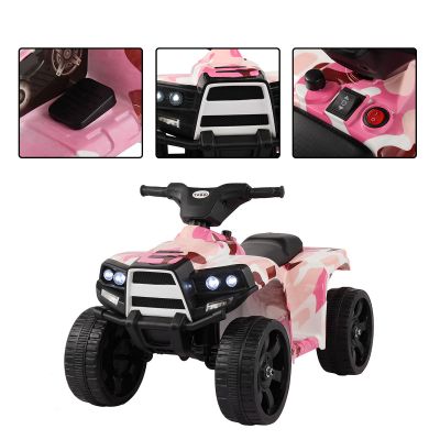 6V Kids 4 Wheel ATV Ride on Car with Horn