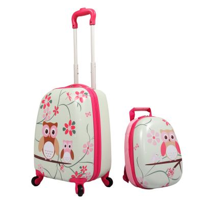 Jaxpety Owl Kids Travel Hard Shell Suitcase Set W/Backpack