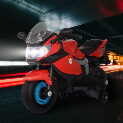 6V Kids BMW Licensed Electric Ride-On Motorcycle with Training Wheels
