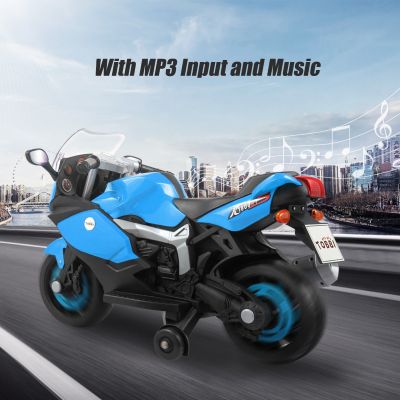 6V Kids BMW Licensed Electric Ride-On Motorcycle with Training Wheels