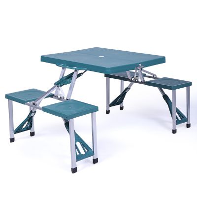 Kids Plastic Folding Table and 4 Chairs Dining