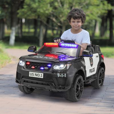 Kids Electric Ride On Police Car with Lights and Sirens