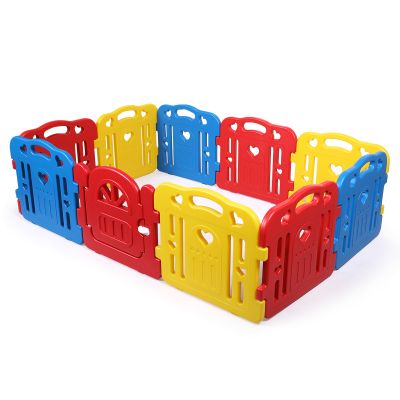 10 Panel Round Baby Play Place Pens W/Gate
