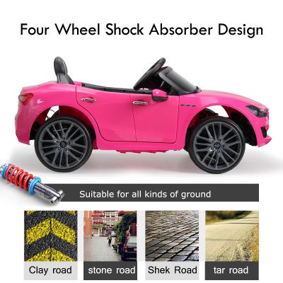 Maserati Ghibli Licensed 12V Ride on Truck Car with Remote Control-Pink