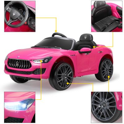 Maserati Ghibli Licensed 12V Ride on Truck Car with Remote Control-Pink