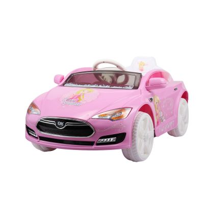 6V Girls Remote Control Ride On Car with LED Light