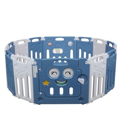 Foldable 14 pcs Octagon Gated Playpen for Baby
