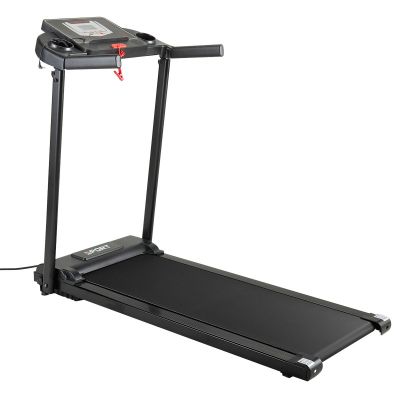Folding Electric Treadmill, 2.0HP Running Machine with 12 Preset Program LED Display MP3 Walking Jogging for Home Office Gym, Black
