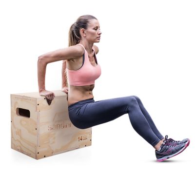 3 in 1 Wood Plyo Game Jump Box with 3 Heights