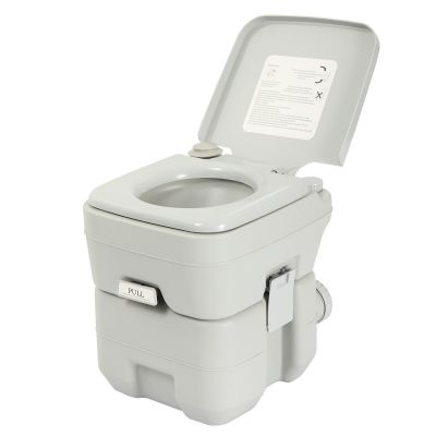 Plastic Portable Camping Flushing Toilet Loo