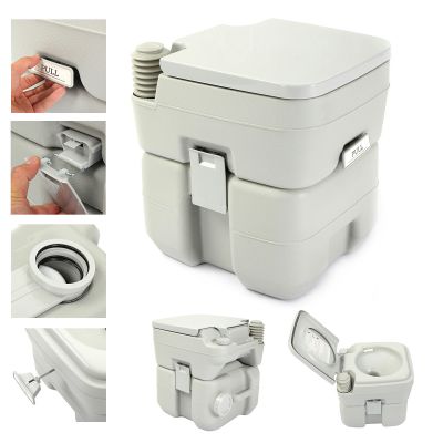Plastic Portable Camping Flushing Toilet Loo