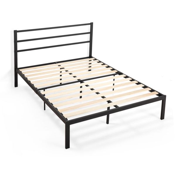 Minimalist Heavy Duty Slatted Bed Frame, Zinus Modern Studio 14 Inch Platform 1500h Metal Bed Frame