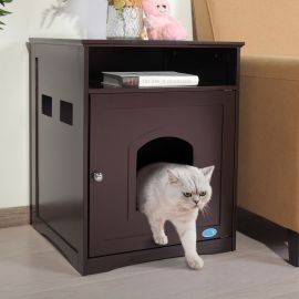 Flushable Deodorizer Cat Litter Box Enclosure W/Shelf