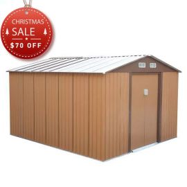 9X10 ft Outdoor Metal Shed Building for Backyard Garden Tools