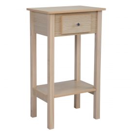 2-Tier Bedroom Tall Nightstand with Drawers, Compact Bedside Table with Storage