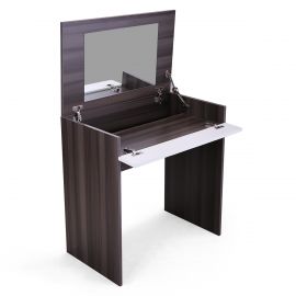 Convertible Makeup Vanity Desk W/Built-in Mirror