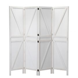 4-Panel Rustic Folding Privacy Screens Partition Wall dividers