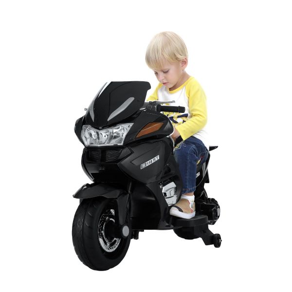 12V Kids Ride On Motorcycle Toy w/ Training Wheels