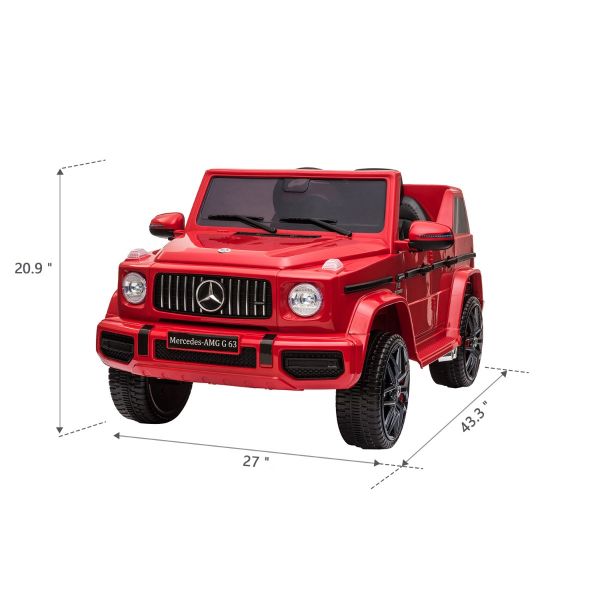Red 12V Electric Mercedes-Benz G63 AMG Ride On RC