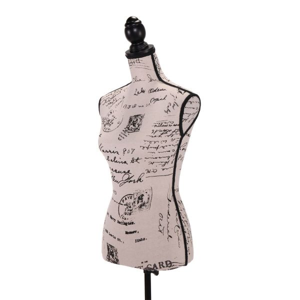 Female Mannequin Torso Dress Letter Pattern Form Display w/ Tripod Stand Design 