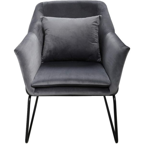 Single Minimalist Grey Accent Lounge Chair