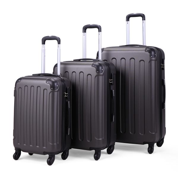 3 Sized Pcs Travel Rolling Carry-on Suitcase