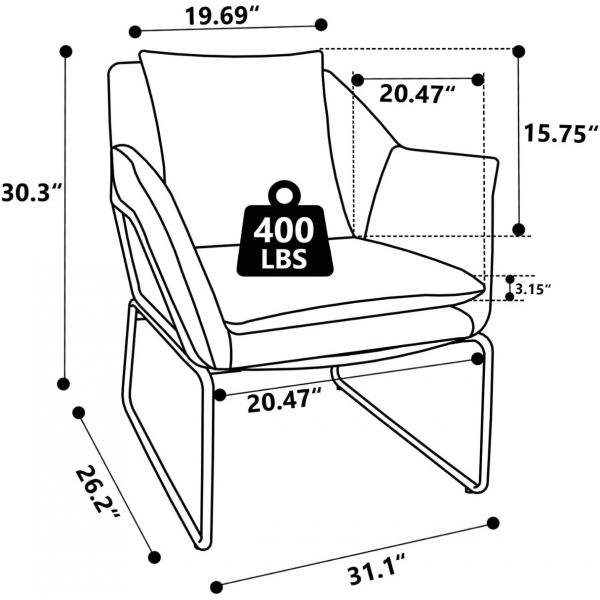 Single Minimalist Grey Accent Lounge Chair
