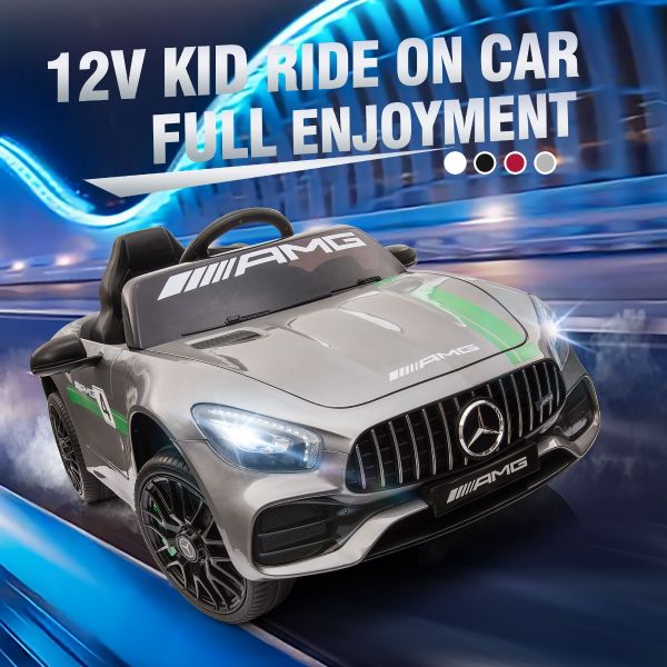 Licensed Benz AMG RC 12V Steered Kids Ride-on Toy Car