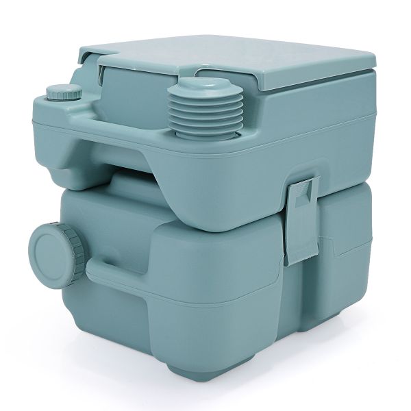 5 Gallon Outdoor Multifunctional Privacy Portable Toilet -Green