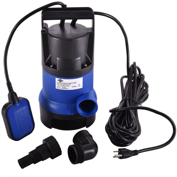 1/2 HP Portable Submersible Dirty Water Clean Pump